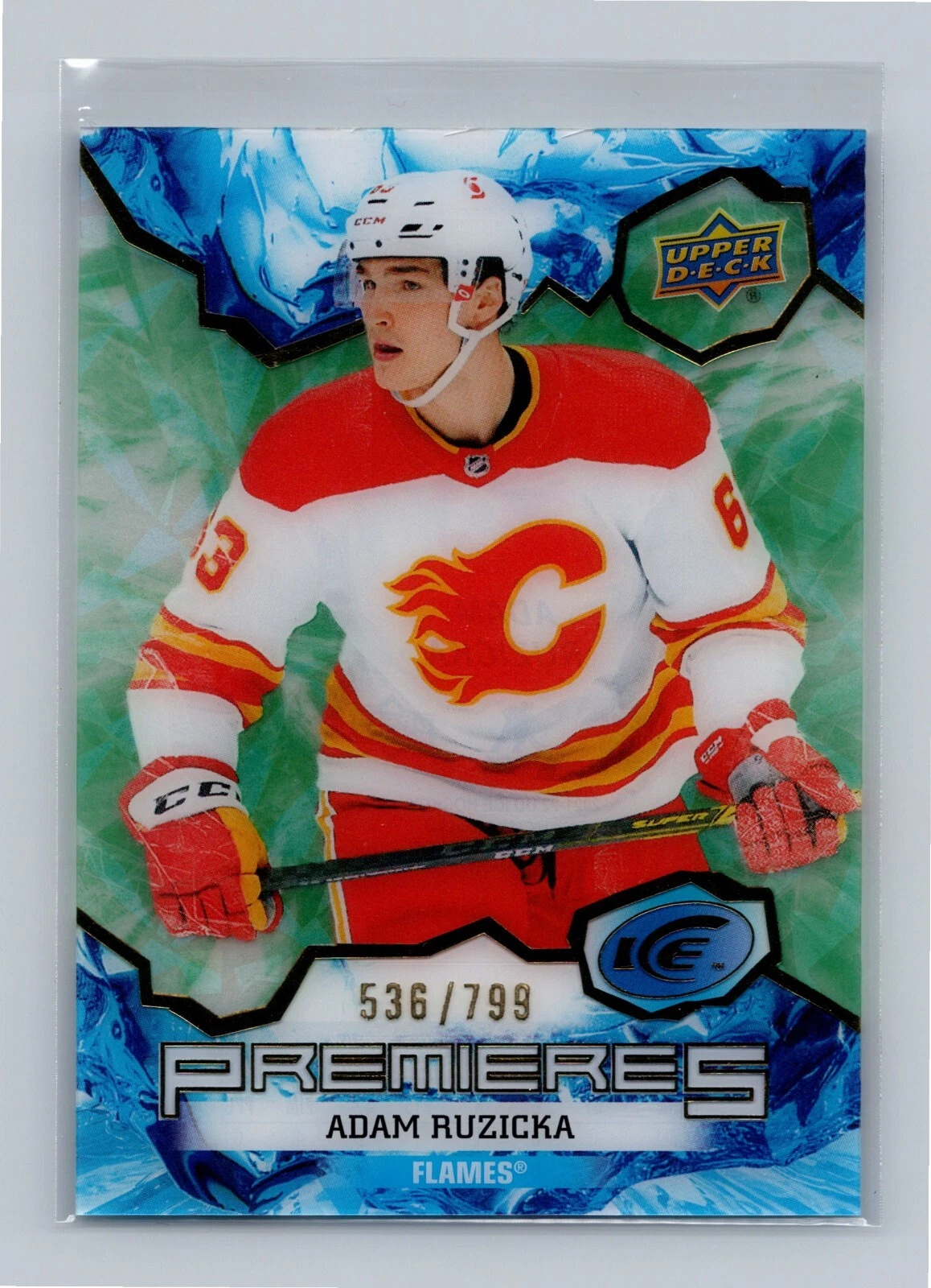 2021-22 Upper Deck Ice - Ice Premieres #151 Adam Ruzicka /799 Green Rookie (RC)