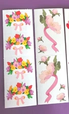 mrs. grossman's stickers Vintage Stickers Flowers Pink Crafts