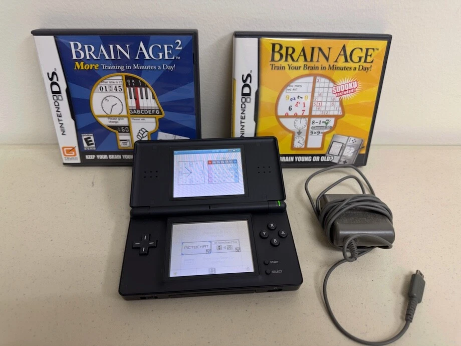 Nintendo DS Lite With Brain Age And Brain Age 2
