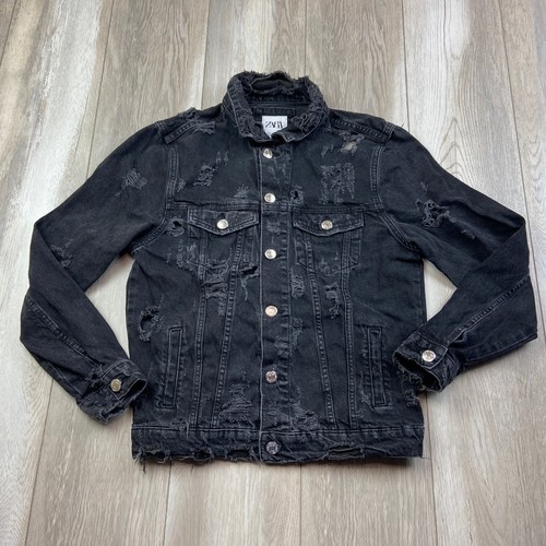 Zara Jacket Mens Medium Black Denim 