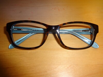 RAFAELLA R752 Teal/Tortoise 53/16 Zyl Plastic Frame Eyeglasses Very Cool