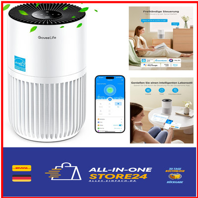 GoveeLife Mini Luftreiniger HEPA Smart Filter Alexa 3 Geschwindigkeiten