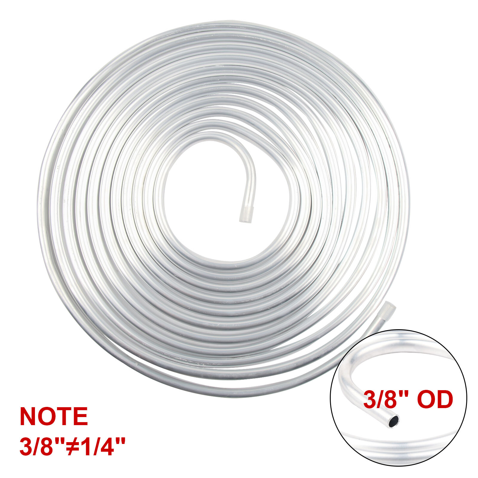 3/8" Diameter 25' Aluminum Coiled Tubing Fuel Line eBay