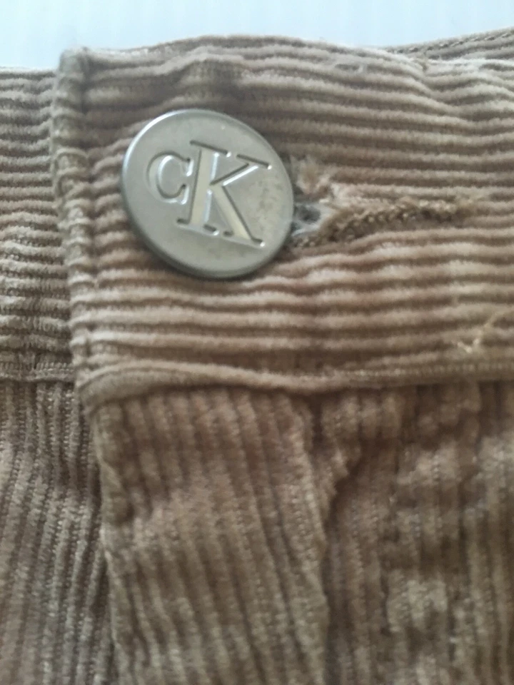 Calvin Klein Women's Corduroy Tan Pants Boot Cut Size 4 Cotton - Image 4 of 4