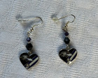 *NEW*   Handmade BALTIMORE Ravens Heart Shaped Dangle Earrings — photo 3