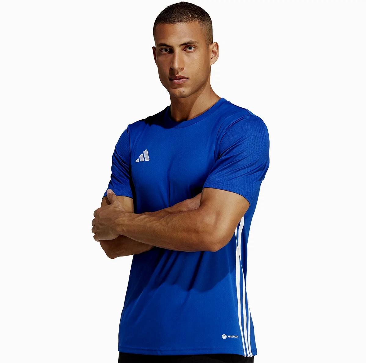 adidas Mens Tabela 23 Football Slim Fit Tee T Shirt Size M Royal Blue White