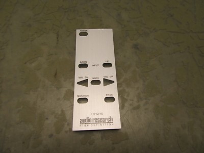 Audio Research LS12/16 Remote Control Faceplate Sticker [4*R-8]
