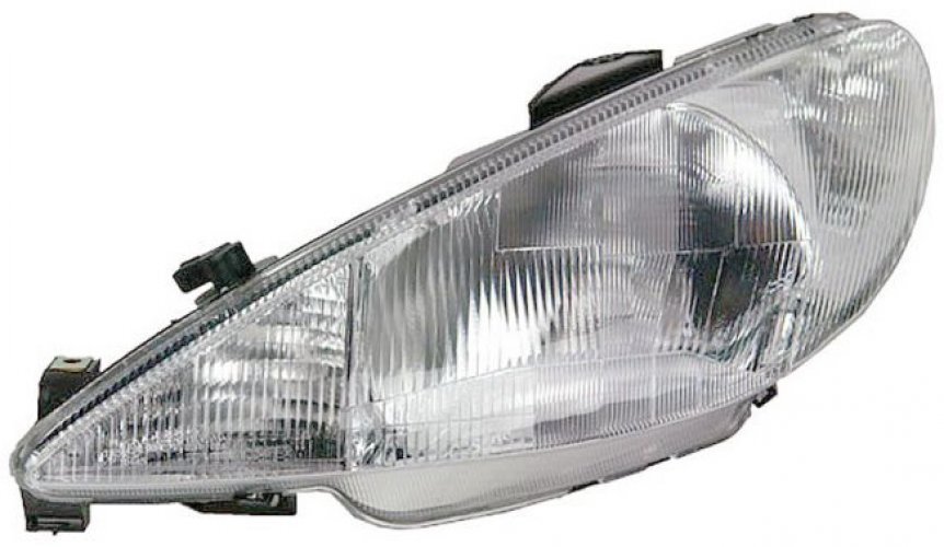 Phare avant gauche pour Peugeot 206 de 1998 à 2009 optique de rechange halogène H7 H1
