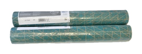 2 rotoli carta da parati non tessuto rimanenze rotoli residui grafica zig zag modello petrolio - Foto 1 di 6