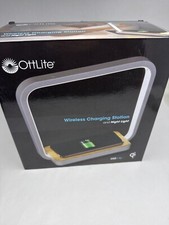 OttLite Desk Lamp/Night Light with Three Brightness with wireless QI charging
