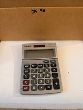 Casio MS-80TV Power Solar Desktop Calculator Tested Works Vintage 2 way power