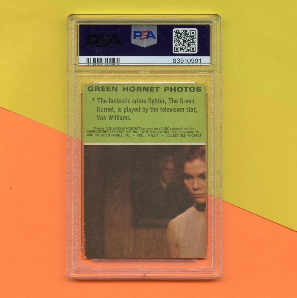Original 1966 Green Hornet Trading Card Number 1 PSA 4 - Image 2 of 3