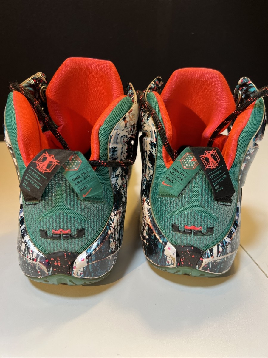 Nike LeBron 12 Akron Birch Xmas Mens Size 12 Emerald Green 707558