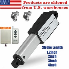 Mini Electric Linear Actuator Stroke 1.2"-4" Force 14.5 lbs 12V High-Speed 6"/s