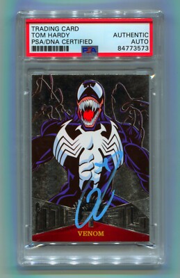 Tom Hardy 2017 Fleer Ultra Metal Spider-Man MM23 Venom Signed Auto