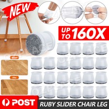 48-160x Ruby Slider Chair Leg Protector For Hardwood Floors Fits All Shape Chair