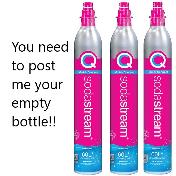 Quick connect CO2 Refill for your empty Sodastream bottle Please read
