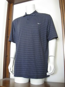 Xl Men Nike Performance Short Sleeve Polo Shirt Black White Stripe Polyester Euc Ebay