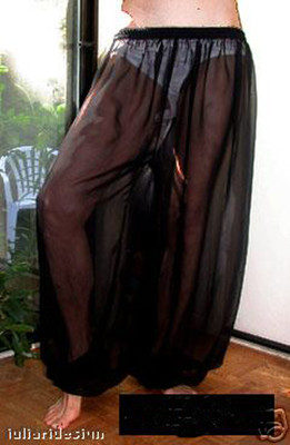 Harem Pants Belly Dance Chiffon Black Short