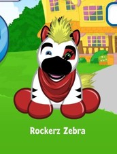 Webkinz Classic Rockerz Zebra Adoption Code Only Messaged