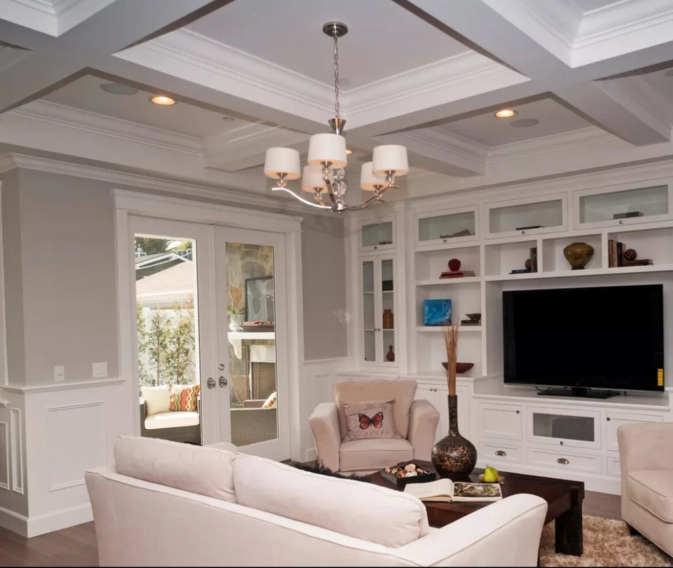 Maxim 12755 Nickel Rondo 31" Chandelier With Crystal Accents & Fabric Shades - Image 2 of 4