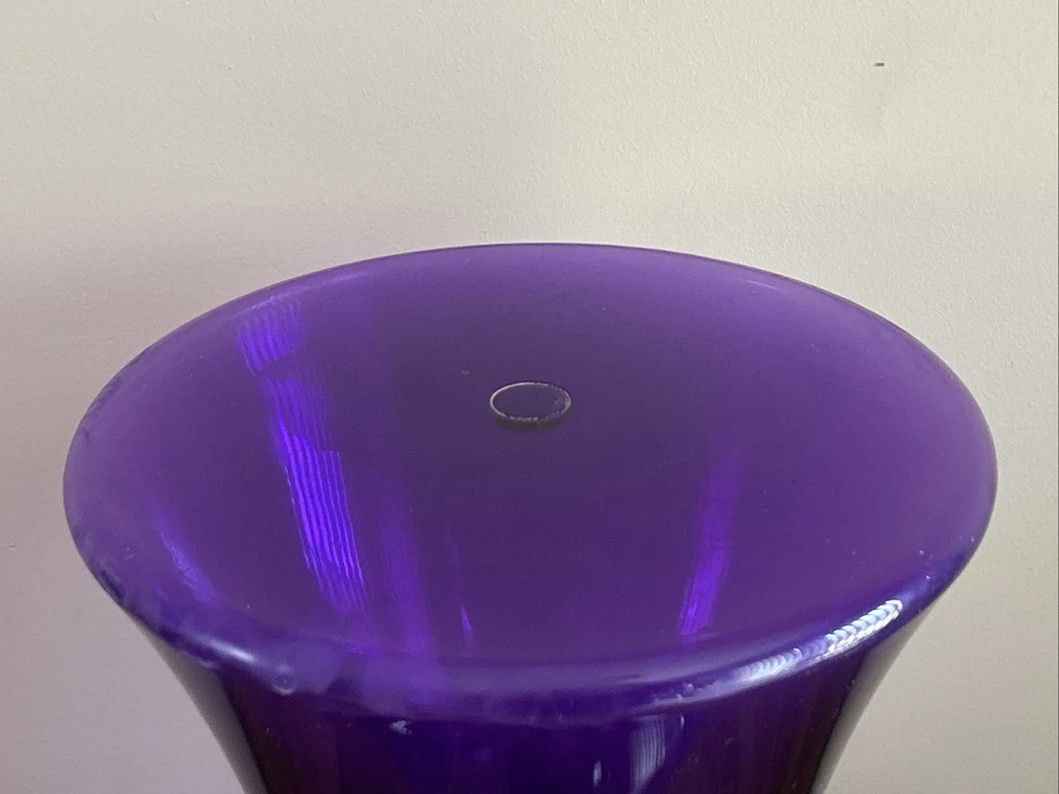La Boheme By Kartell w/ Starck - Purple Acrylic Stool Vase End Table 18" Height - Image 3 of 4