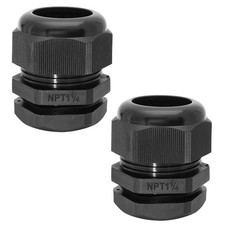 1-1/4" NPT Nylon Cable Glands, IP68 Waterproof Adjustable Cord Grip Cable Con...