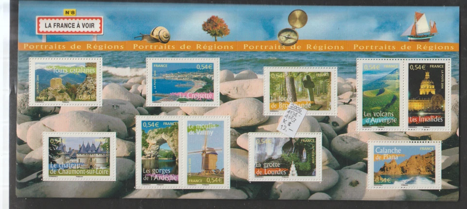 Frankreich Kleinbogen 4134-4143 (Regionen Frankreichs 2006) postfrisch - Bild 1 von 1
