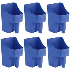 6 Pcs Plastic Enclosed Feed Scoop for Livestock Heavy Duty Grain Scoop 2 Quar...