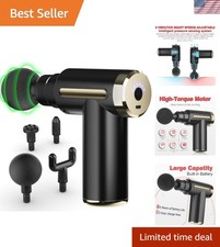 Handheld Deep Tissue Muscle Massager - 4 Heads, 6 Speeds, Super Quiet Design