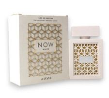 LATTAFA RAVE NOW WHITE EDP 3.4 OZ 100ML UNISEX CITRUS PEACH VANILLA NEW SEALED
