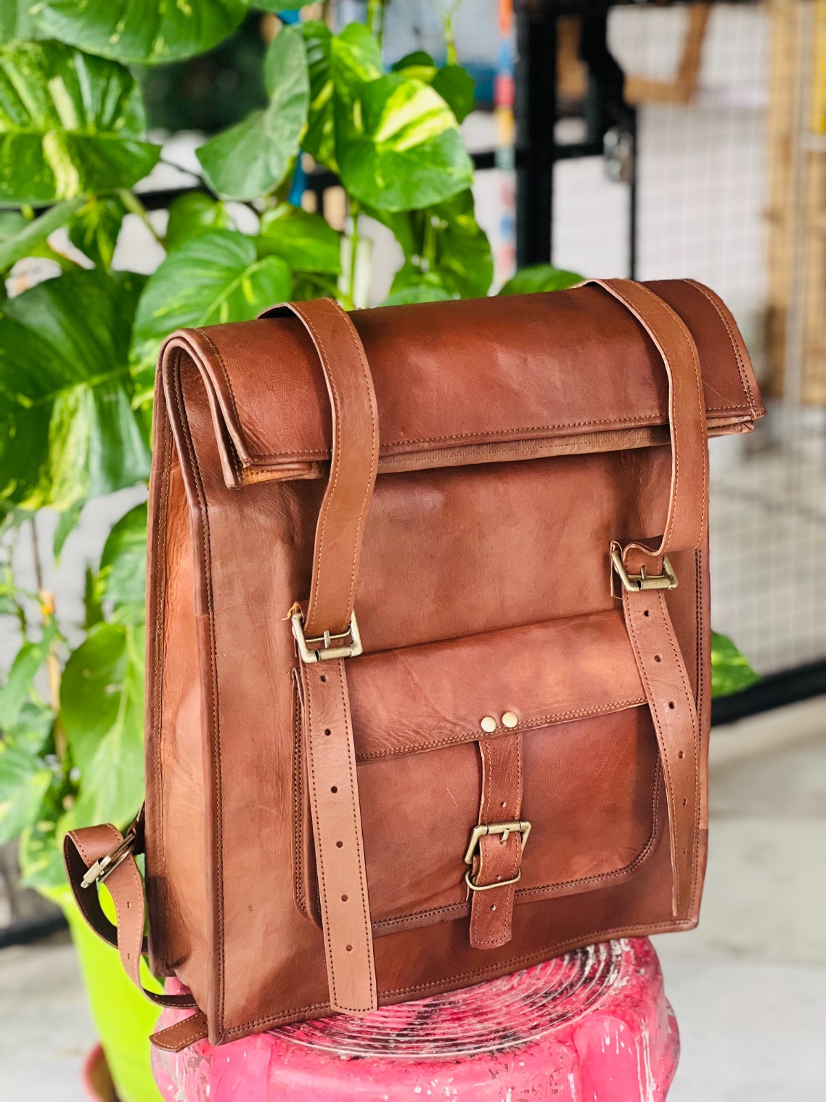 Nueva Y Mejor Mochila Para Laptop Hombre Vintage Marrón De Cuero S Viaje Nueva
