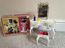 Vintage Sindy Doll Dressing Table (Ref 44505) With Box & Accessories