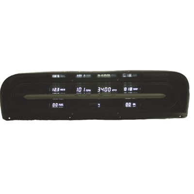 Intellitronix LED Digital Gauge Cluster Panel White F-100 1967-1972