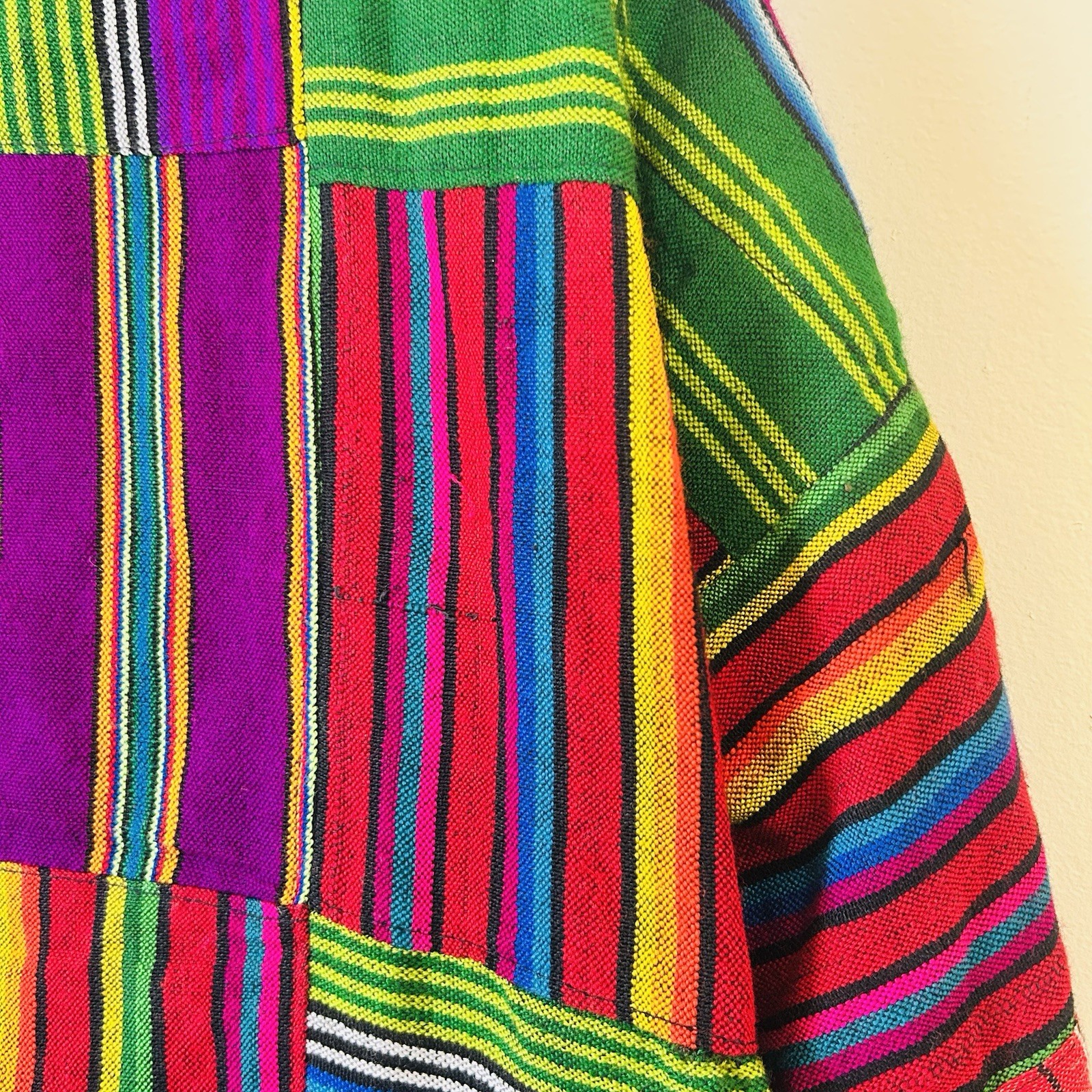 Patchwork Tapestry Style Jacket Made In Guatemala… - image 8