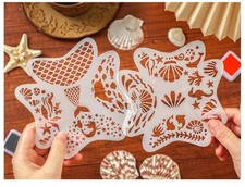 Reusable Hollow-Out Washable Rounded-Edge Waterproof Kids Face Painting Stencils