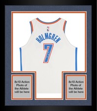 Framed Chet Holmgren Thunder Signed Nike Association Edition Authentic Jersey