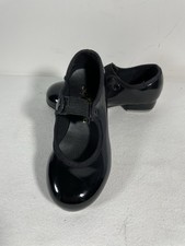 Toddler So Danca Black Patent Tap Shoes Size 7.5 W