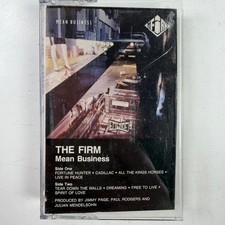 THE FIRM Mean Business Cassette 1986 Atlantic Jimmy Page Paul Rodgers Rock