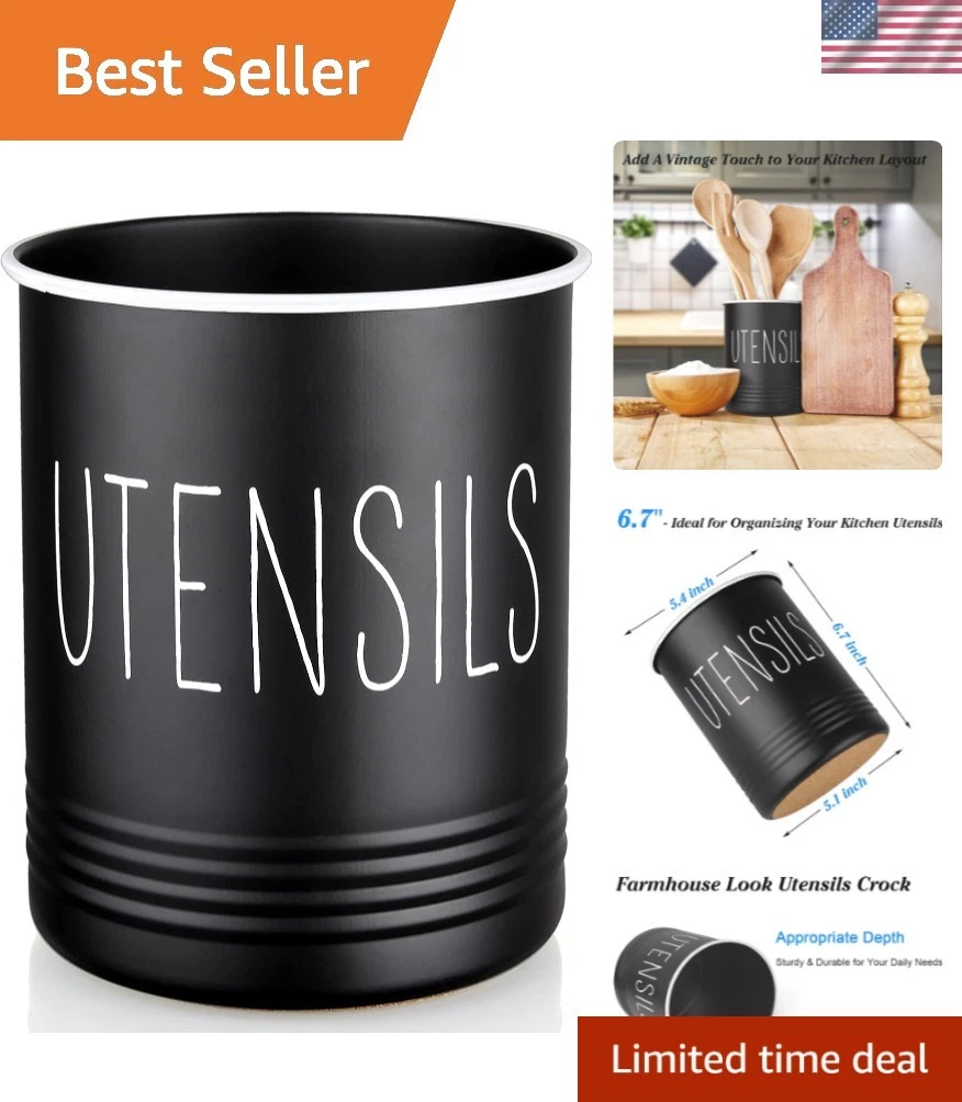 Kitchen Utensil Holder, 6.7" Utensil Holder for Kitchen Counter, Cooking Uten...