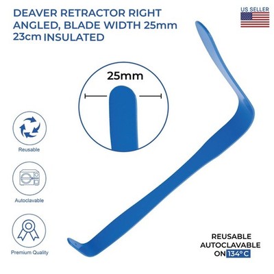 Insulated Deaver Right-Angled Retractor 9'' 1'' Blade Width surgical Instruments