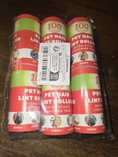 Pet Hair Lint Roller 2 Black Handles  6 Refills 