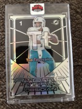 2024 Panini Obsidian Atomic Initials Tua Tagovailoa #10 Silver /99