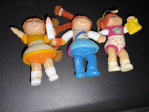 Vintage Cabbage Patch Kids Mini Figures/Dolls X3 1980's