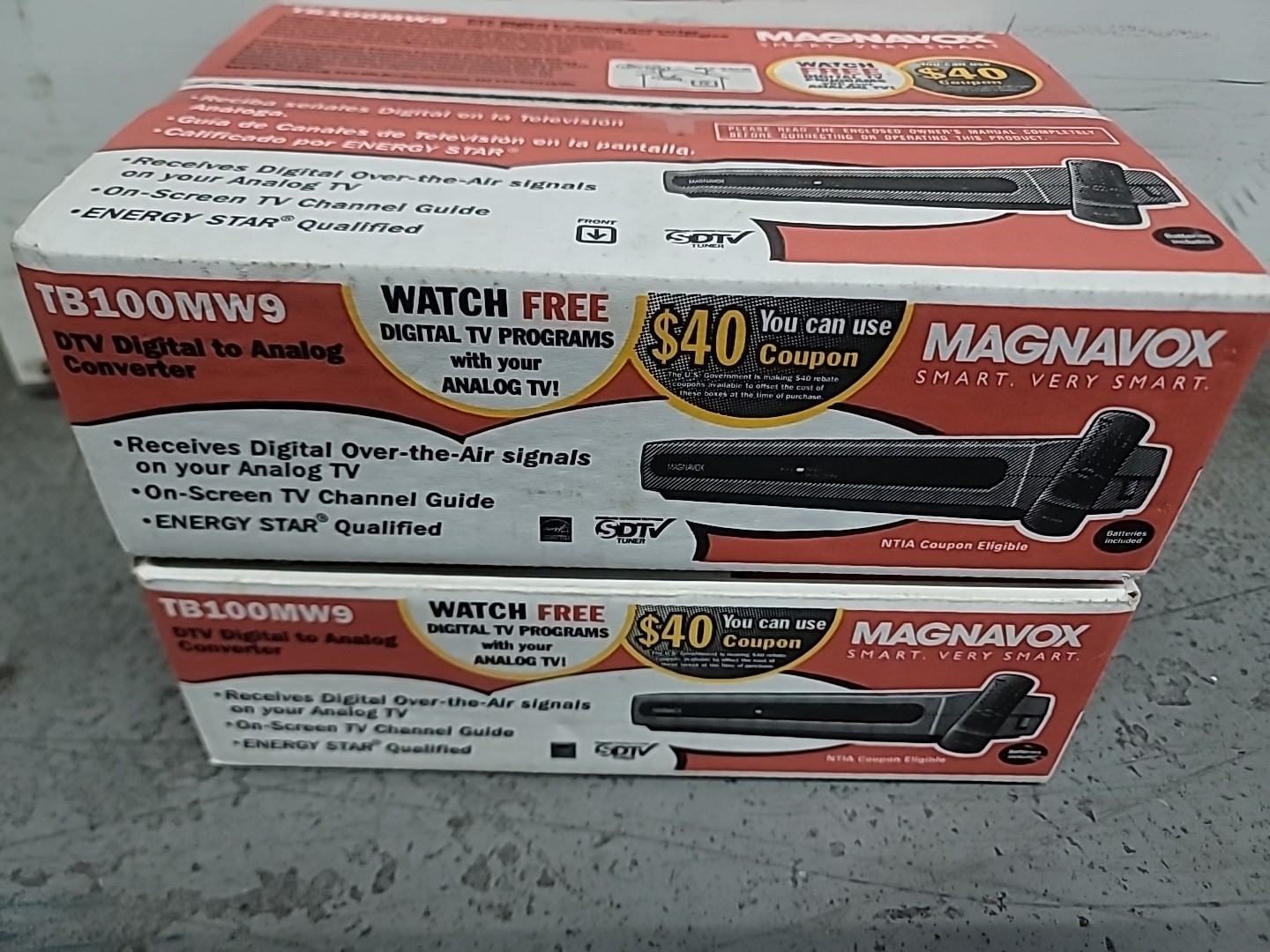 Magnavox TB100MW9 DTV Digital To Analog Converter ( 2pk Bund