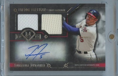 Freddie Freeman 2017 Museum Collection Auto Autograph GW Patch