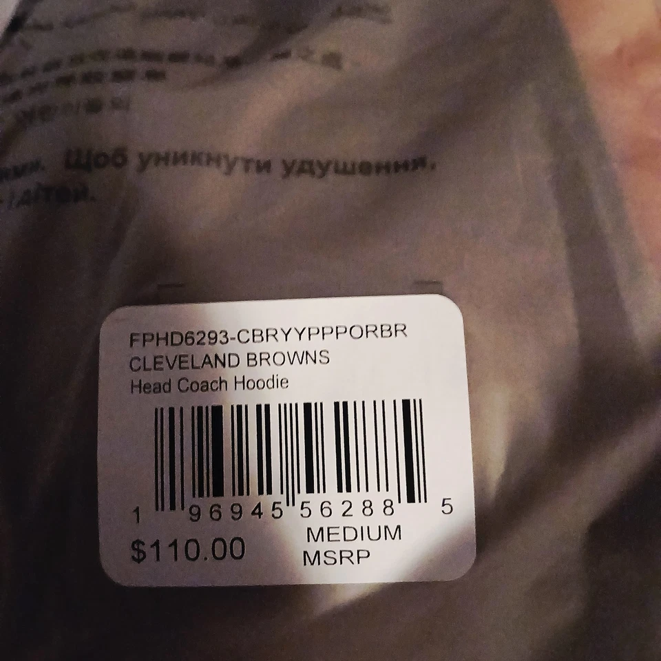 Sudadera con Capucha Mitchell & Ness Cleveland Browns Nueva Talla Mediana Regular $110 Foto 4 de 4