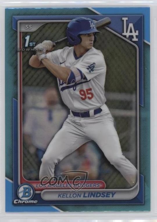 2024 Bowman Draft Chrome Sky Blue Refractor Kellon Lindsey #BDC-24 0w47