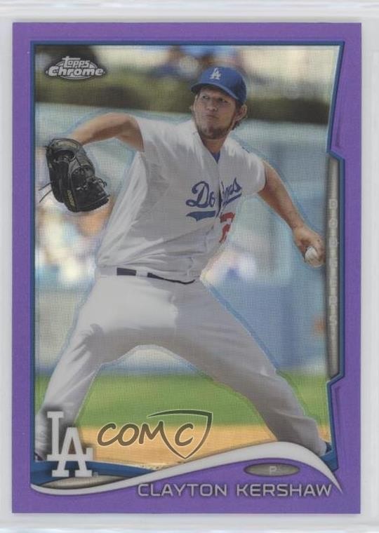 2014 Topps Chrome Retail Purple Refractor Clayton Kershaw #100 v1x