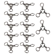  50 Pcs Sea Fishing Ring Rolling Swivel Snap Angling Connector Tackles